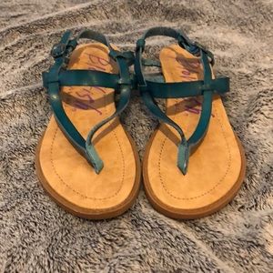 Blowfish Teal Sandals. Sz 8.
